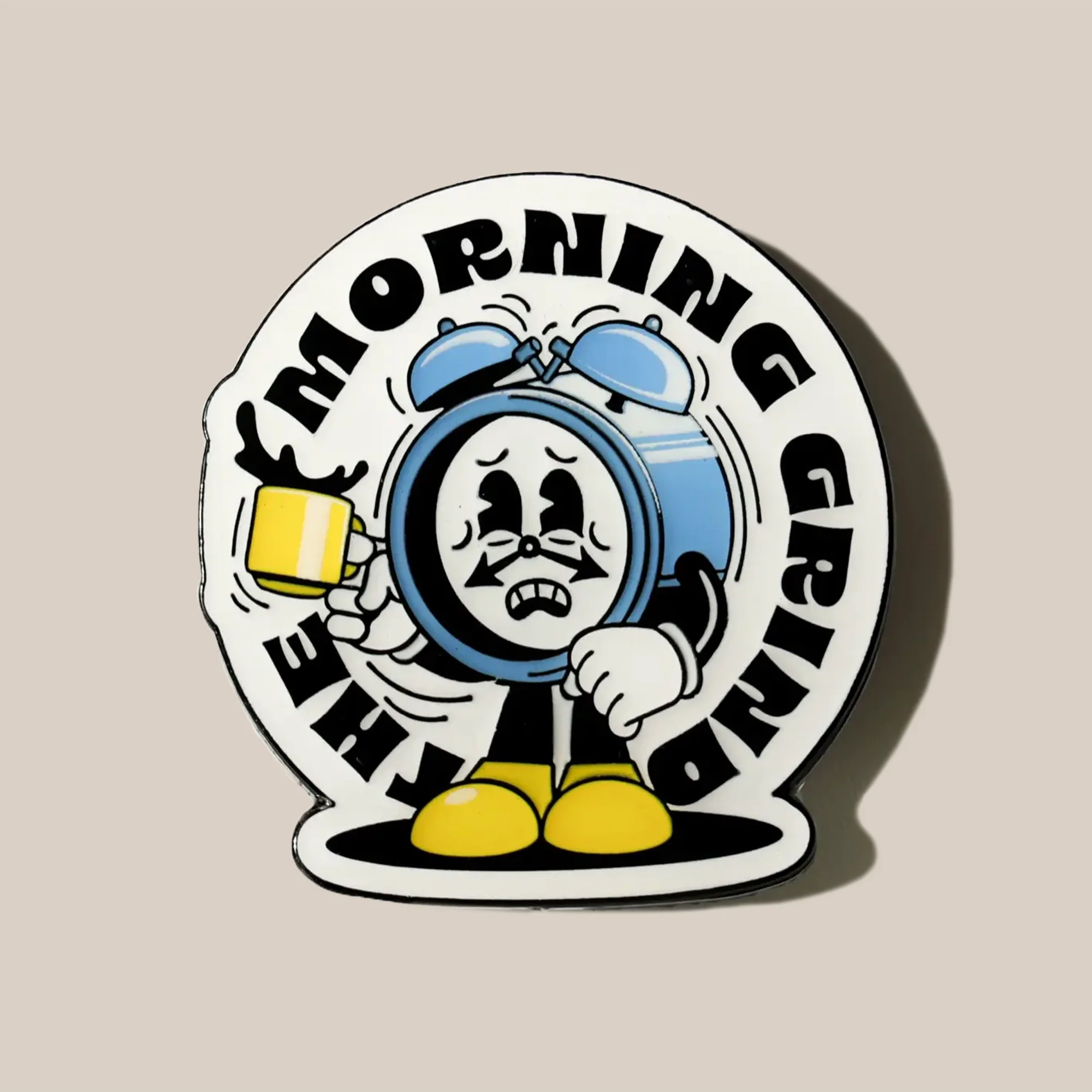 Morning Grind Pin Badge